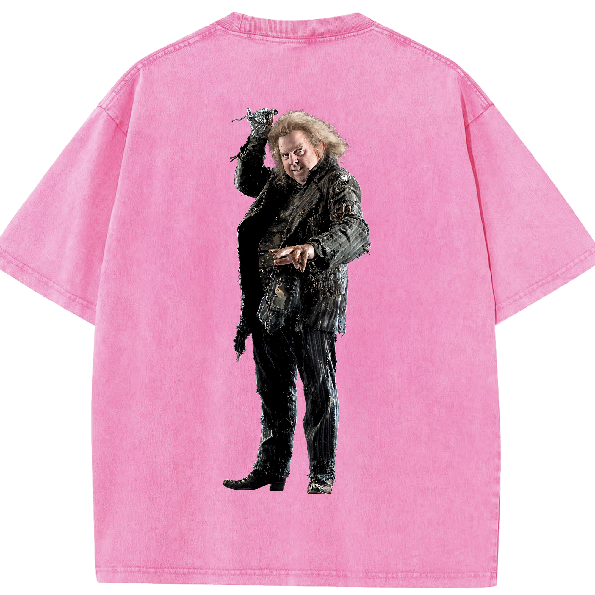 （画像用） Harry Potter ハリー・ポッターシリーズ 綿100% ヴィンテージ風 半袖Tシャツ（背面プリント）